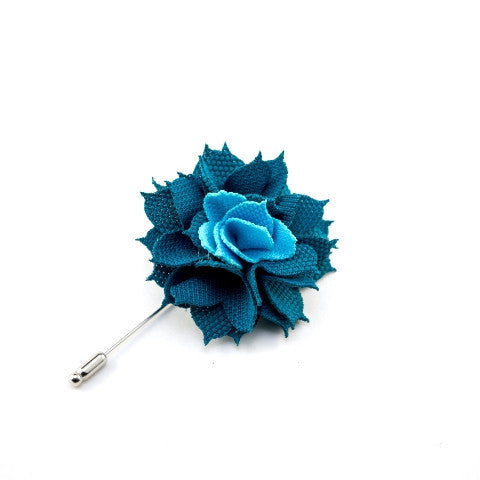 "The Gesture" Aster Turquoise Floral Lapel