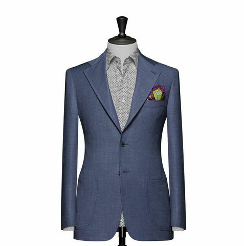 "The Clover" Solid Pale Blue Blazer