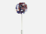"The Gesture" Blue and Red Floral Lapel Pin