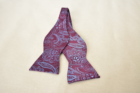 Ely Purple and Blue Paisley Bowtie
