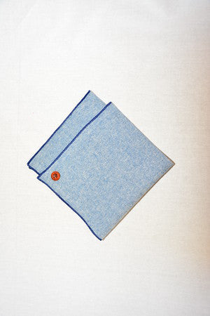 Solid Blue Pocket Square